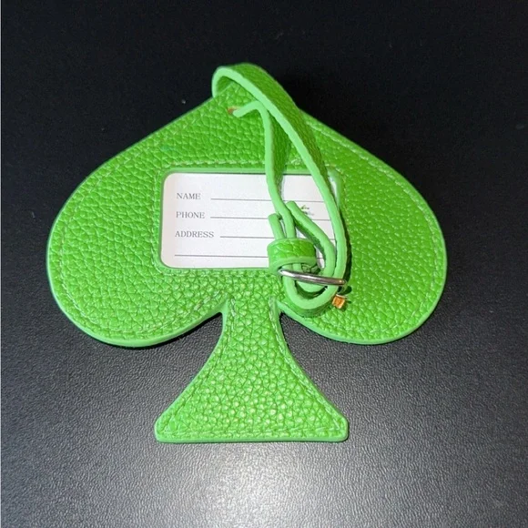 kate spade New York Green Spade Luggage Tag - Picture 2 of 2